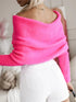 'Laurel' Long Sleeve Cropped Knit Top - Celes Fashion